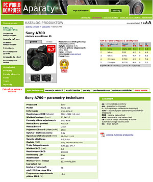 Product Guide Aparaty - projekt strony