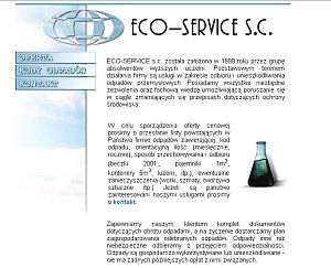 projekt strony ECO SERVICE