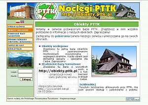 projekt strony Noclegi PTTK