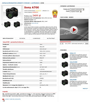 Projekt stony - product guide