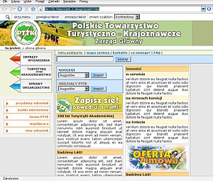 projekt strony głównej ZG PTTK marzec 2006