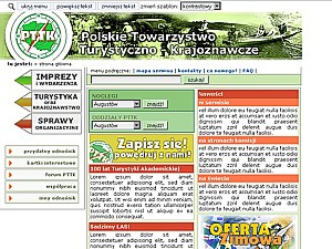 projekt strony głównej ZG PTTK marzec 2006