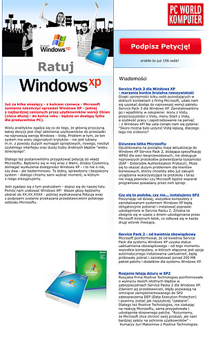 Ratuj XP - projekt strony internetowej