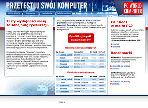 Przetestuj swój komputer - projekt strony internetowej